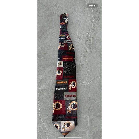 Ralph Marlin & Co. Mens Multicolor Washington Red Skin Block & Play Neck Tie - Picture 16 of 16